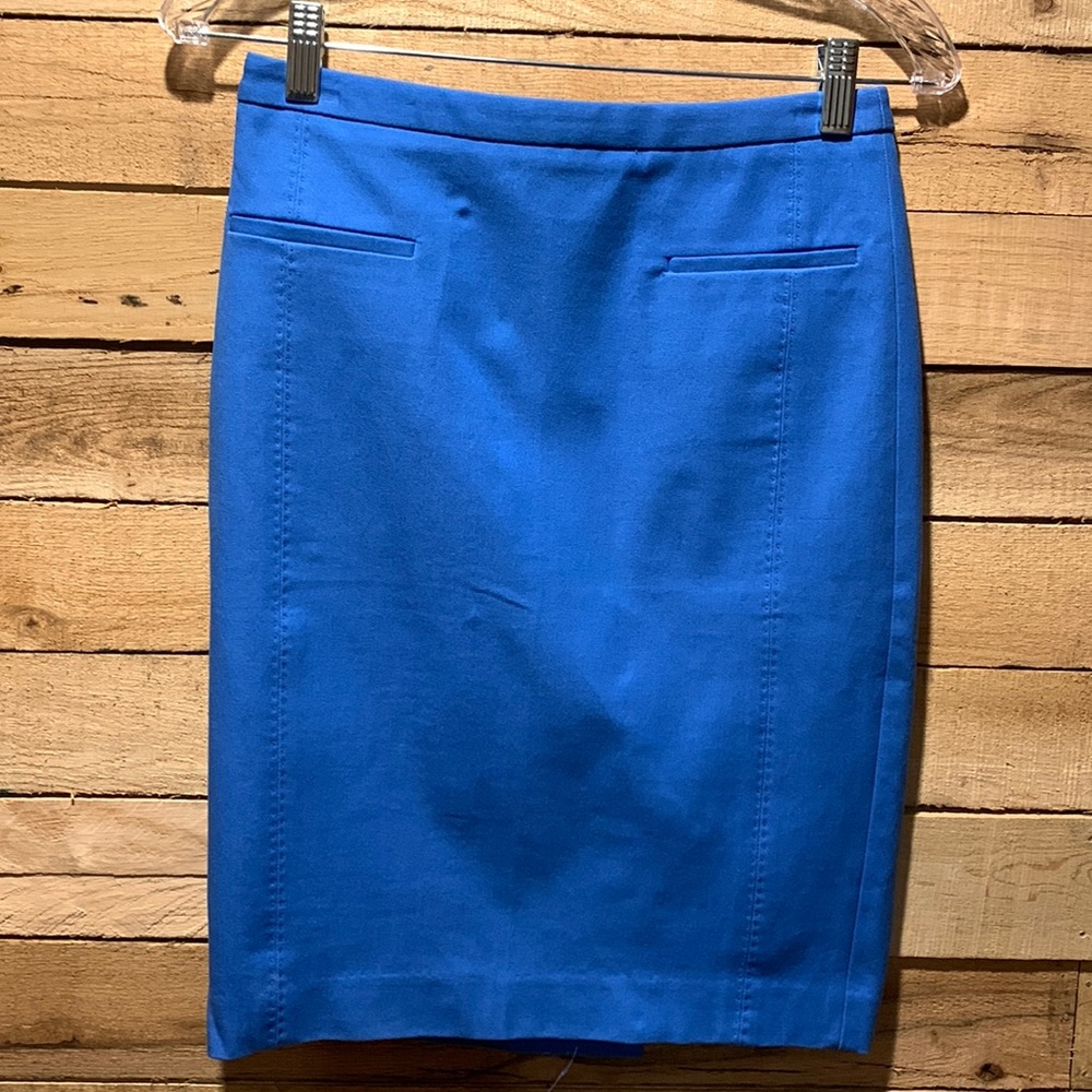 Banana Republic Bright Blue Pencil Skirt Women's size 00 Petite